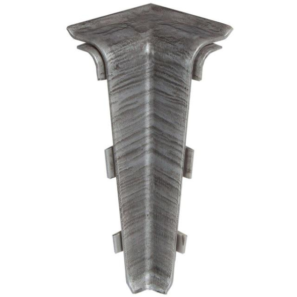 Угол внутренний для плинтуса ПВХ Arbiton Indo 70 17 Алюминий 2 штуки